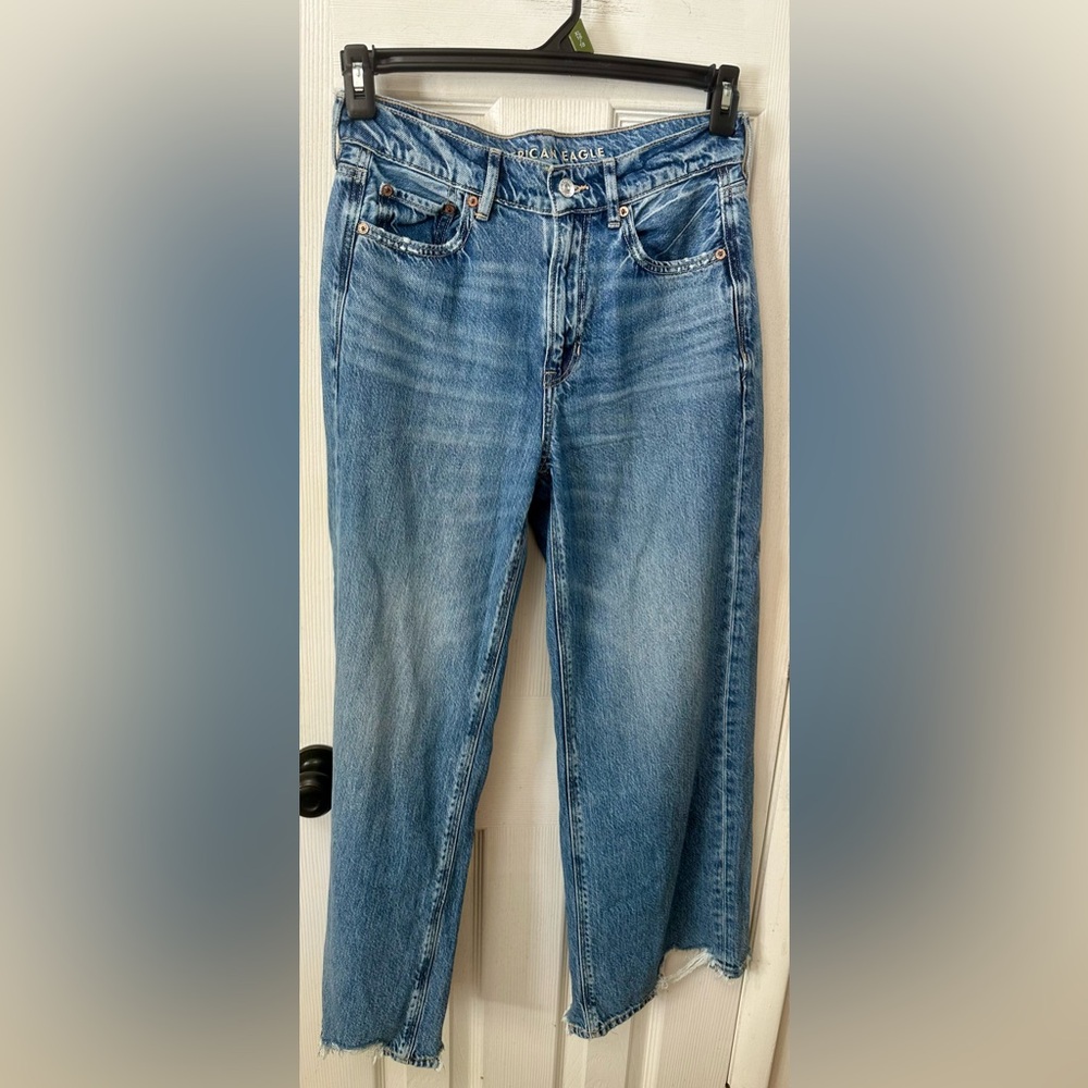American Eagle Outfitters Super High Rise Baggy Wide Leg Jeans; 4S